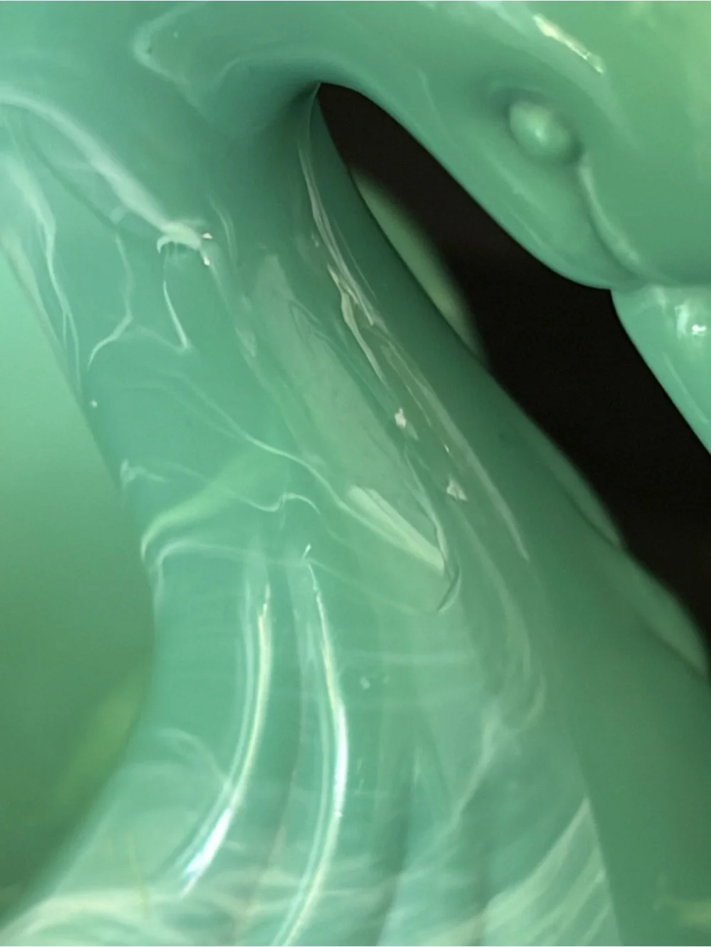 Vintage sea foam green molded plastic swan trinket/soap dish